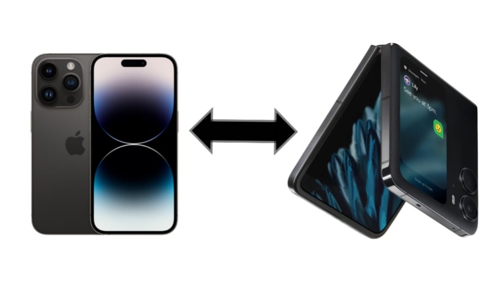 Iphone vs foldable smartphone